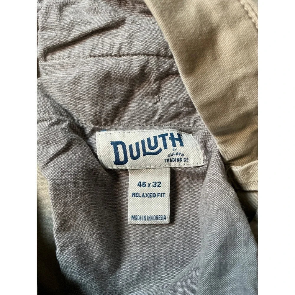 Duluth Flex Ballroom Khaki Pants Mens 46x32 Relaxed Fit Chino Work Pants
